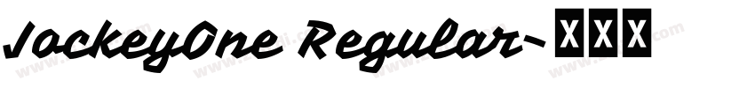 JockeyOne Regular字体转换